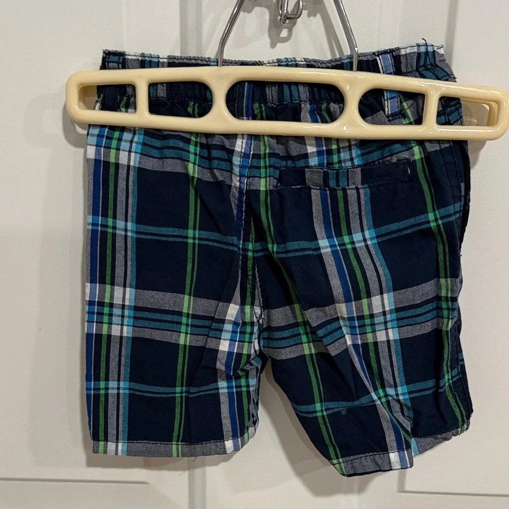 Nautica Kids Plaid Shorts - Blue and Green